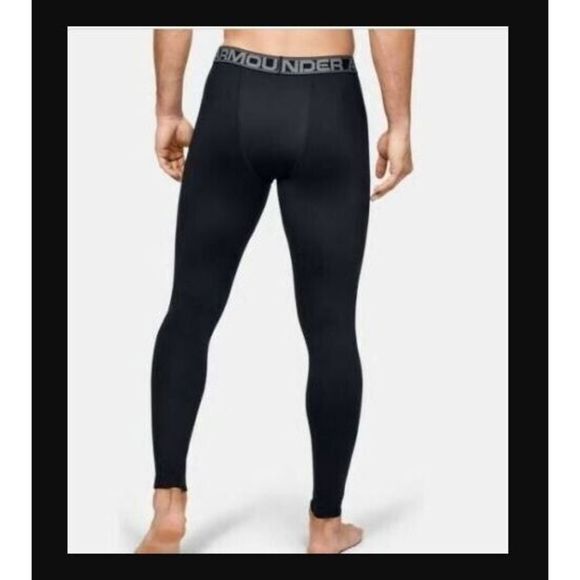 Under Armour 1282959 001 Men's Sz M Black ColdGear Compression Leggings $48+ - Picture 6 of 6